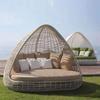 Conjunto Criativo de Sofá Externo para Pousada, Popular nas Redes Sociais, Cama de Lounge para Piscina de Hotel Resort Ninho de Pássaro de Rattan à Beira-Mar em Bali