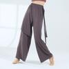 Conjunto de Rendimiento para Práctica de Baile para Mujer Adulta Ajustado con Cordón, Top de Baile, Manga Larga para Escenario, Manga Larga para Pasarela - Negro