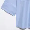 Estilo Europeo y Americano Transfronterizo Z Nueva Moda Elegante Amazon Ropa de Mujer al por Mayor Camisa de Popelina con Bolsillo 9479060
