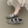 Zapatos Retro de Mujer con Lunares Suaves, Puntera Cuadrada y Tacón Bajo para Aumentar la Altura, con Correas Estilo Hada para Combinar con Faldas, Zapatos de Ballet de Suela Suave