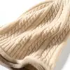 Cachemira 2026 Otoño/Invierno Nuevo para Mujer de Alta Gama Tejido de Punto Cálido para Exteriores Protección de Orejas Cable de Punto Casual Gorro Envolvente para la Cabeza