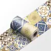 Adesivos Florais Coloridos Estilo Rústico Europeu Sala de Estar Quarto Revestimento de Parede Autoadesivo Embelezamento Impermeável Antiderrapante Adesivos de Linha de Cintura