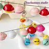 Accesorios para Joyería de Campanilla Pequeña con Combinación de Colores Lindos Llavero Color Caramelo Pintura Metálica Material para Pulsera DIY