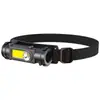 Linterna frontal con batería recargable de largo alcance para exteriores y uso doméstico, LED COB integrado, linterna frontal magnética, luz magnética para pesca nocturna