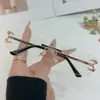 Nuevas Gafas Sin Marco Transfronterizas con Monturas Únicas de Garra de Diablo, Gafas de Sol de Sombra Coloridas y de Moda