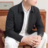 Chaqueta impermeable para hombre para primavera y otoño, adecuada para mediana edad y personas mayores, chaqueta informal de negocios de corte holgado, abrigo de papá, ropa exterior para hombre