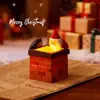 Presente de Natal nova chaminé de Natal luz noturna decoração pequenos enfeites para meninas atmosfera criativa presente de feriado