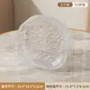 Prato de Frutas de Luxo Leve Padrão Criativo de Geleira Hotel Casa Prato de Ossos para Cuspir Mesa de Jantar Popular Desktop Conjunto de Pratos Pequenos Prato de Frutas Transparente