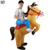 Venta Caliente Transfronteriza Accesorios para Fiestas de Halloween Navidad Ambiente Divertido Actuación Ciclismo Jazz Caballo Traje Inflable