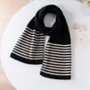 Bufanda de Cachemira Tejida para Niños Otoño Invierno Nueva Elegante Versátil Bloque de Color Simple Unisex Cómoda Cálida