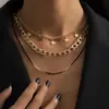 Collar de moda transfronterizo multicapa apilado con estilo versátil ins variedad de cadenas opcionales collar vintage exagerado