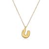 Collar con colgante de 26 letras inglesas chapado en oro y cobre de Aogu, venta transfronteriza, cadena de clavícula personalizada con nicho INS para mujer