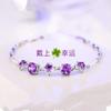 Pulsera de Trébol de Cuatro Hojas, Pulsera de la Suerte Europea y Americana, Estilo Bosque para Estudiante, Regalo para Mejor Amiga y Amiga, Fabricante Mayorista de Joyería de Cristal