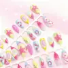 Estrella de Mar Almendra Limón Pintada a Mano Resina 3D Uñas Portátiles Arte de Uñas Comercio Exterior Transfronterizo Venta Caliente Uñas Postizas Terminadas 30 Piezas