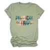 Amazon Fashion Women Manga Curta Fisioterapia Terapia Física Confortável Camiseta Solta