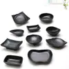 Prato Pequeno para Molho A5 Preto Fosco Prato para Temperos Prato para Ingredientes Pequeno Melamina Prato para Temperos Personalizado Restaurante de Hot Pot Prato para Ingredientes Prato para Molho de Soja