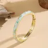 Pulseira Chinesa Pequena Floral Esmaltada com Padrões Florais Finos, Estilo Novo Transfronteiriço Europeu e Americano, Pulseira Vintage com Gotejamento de Óleo