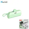 Direto da Fábrica Mini Compacto Portátil de Emergência com Cinta Auto-Fixadora Linha Cápsula de Bolso Power Bank 5000 mA Fonte de Alimentação Móvel