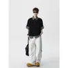 Camisa Polo a Cuadros Ace Original de Moda Falsa de Dos Piezas Camiseta de Manga Corta para Hombre Solapa Suelta Manga Corta Ht1008