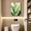 Extensión de Espacio Baño Inodoro Pared Decoración Pintura Planta Verde Mural de Baño Pared de Fondo de Inodoro Pintura Colgante Impermeable