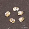 Otoño e Invierno Maillard Ámbar Dorado Color Café Joyería para Uñas Champaña Azúcar de Roca Huevo de Paloma Cuadrado Graso Uñas Postizas Terminadas Diamante
