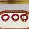 Pulseiras de Vidro de Círculo Duplo Mais Vendidas no Atacado, Joias Artesanais de Contas Estilo Chinês Vintage de Nicho, Vendas Diretas da Fábrica