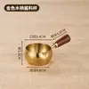Xícara de Molho de Aço Inoxidável 304 Prato de Mergulho Cabo de Madeira Xícara de Molho para Bife Comida Ocidental Molheira Criativa Xícara de Ketchup Utensílios de Mesa