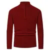 Suéter de punto con cuello alto y media cremallera para hombre Moda Otoño/Invierno 2026, Suéter de punto informal de manga larga para hombre