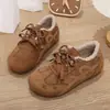 Zapatillas de Entrenamiento Alemanas Retro Personalizadas de Celebridad de Internet Cómodas con Forro de Terciopelo Grueso Zapatos de Algodón Suela Suave Antideslizante Moda Calzado Casual Zapatos de Mujer