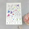 Pegatina de Mariposa Aurora Corazón de Chica Láser Pedrería Perla Estilo Ins Decoración de Regalo Pegatina Estéreo Pegatina para Niños