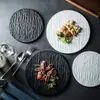 Plato de Cena Estilo Ins, Plato Bonito, Plato Redondo de Pastel de Alta Gama, Plato de Postre, Plato para Comida Occidental, Plato de Desayuno, Vajilla