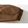 ORIGTEEN Chaqueta de Algodón Cálida Holgada Estilo Retro para Hombres y Mujeres Abrigo de Felpa de Ante de Algodón Cuello Alto Chaqueta de Trabajo MY9032