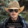 Chapéu de Cowboy Ocidental Verão Feminino Aba Grande Chapéu de Palha Respirável Guarda-sol Feminino Montanhismo Ao Ar Livre Acampamento Protetor Solar Praia Chapéu para Homens