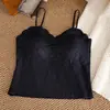 Comércio Exterior Transfronteiriço Mais Vendido Camisola Sexy de Renda Francesa com Lindo Design nas Costas, Sutiã Tomara que Caia para Mulheres, Sem Fio, com Bojos, Verão