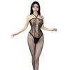 Roupa Íntima Sexy Meias Pretas Abertas Tentação Sexy Rasgável Malha de Corpo Inteiro Cama tamanho plus size Paixão Feminina Pura