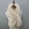 Bufanda Cálida Gruesa de Piel Sintética de Zorro y Conejo para Otoño e Invierno, Calentador de Cuello Grande de Moda, Chal para Mujer, Cuello de Piel Versátil