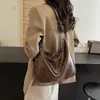 Bolso Tote de Cadena Vintage para Viajes Diarios, Bolso de Hombro Elegante de Color Sólido, Nuevo Bolso Cruzado de Hombro de Moda Tendencia 2026 para Viajes Diarios