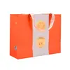 Bolsa de papel para embalaje portátil bolsa de compras boutique para té bocadillos regalo bolsa de cartón blanco plateado dorado se puede imprimir logotipo