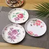 Venta al por mayor de platos redondos de melamina de plástico para escupir huesos, platos de fruta y verdura, imitación de porcelana, para hotel, hogar, mesa de comedor, platos pequeños