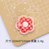 Xadrez Vermelho Borboleta Desenho Animado Fofo Artesanal DIY Joias Cola Cremosa Resina Pequenos Acessórios Furo Fivela de Sapato Material