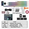 Iluminação Ambiente para Carro Novo, Iluminação Interna de Carro Modificada de 256 Cores, Iluminação Decorativa Interna, Tira de Iluminação Ambiente para Painel