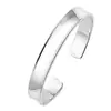 Weihua body ligero cóncavo pulsera plateada joyería femenina fábrica al por mayor venta caliente anillo de pulsera cóncavo brillante