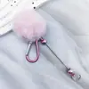 Hebilla de montañismo con cuentas de bola de pelo DIY producto cálido de invierno llavero accesorios de pelo de once colores colgante se puede empaquetar en nombre de pelo