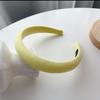 Diadema de Esponja Color Caramelo Estilo Coreano Parte Superior Craneal Elevada Nuevo Ala Ancha Color Crema Accesorios para el Cabello para Presionar el Cabello y Lavar la Cara Diadema de Celebridad Cibernética
