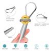 Raspador de lengua con dientes de doble cara limpiador de recubrimiento lingual de acero inoxidable raspador de lengua para reducir el mal aliento cepillo para cepillar el recubrimiento lingual