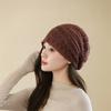 Gorra de Mujer Primavera y Otoño Gorra Fina que Muestra la Cara Gorra Pequeña de Punto Gorra para Quimioterapia Gorra para Cubrir la Cabeza de Personas de Mediana Edad y Mayores Transpirable Gorra de Luna para Mujer