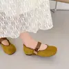 Sapatos Mary Jane de Ballet 5cm Nova Sola Macia Estilo Coreano Salto Estilo Verão 2026 Salto Baixo Escondido Bico Redondo Versátil Sapatos Individuais