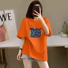 Camiseta de Manga Corta 100% Algodón Puro para Mujer 2026 Nuevo Verano Holgada Estampada de Media Manga Gama Alta Adelgazante Top Más Vendido