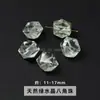 Jingdian Jewelry Cristales Naturales Perlas Octagonales Perlas Sueltas Pulsera DIY Hecha a Mano Pulsera Cristal Fantasma Rojo Perlas Sueltas Accesorios