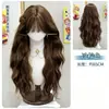 Peluca rizada de lana Lolita estilo princesa nuevo temática del bosque otoño e invierno pieza de pelo larga rizada ondulada de lana